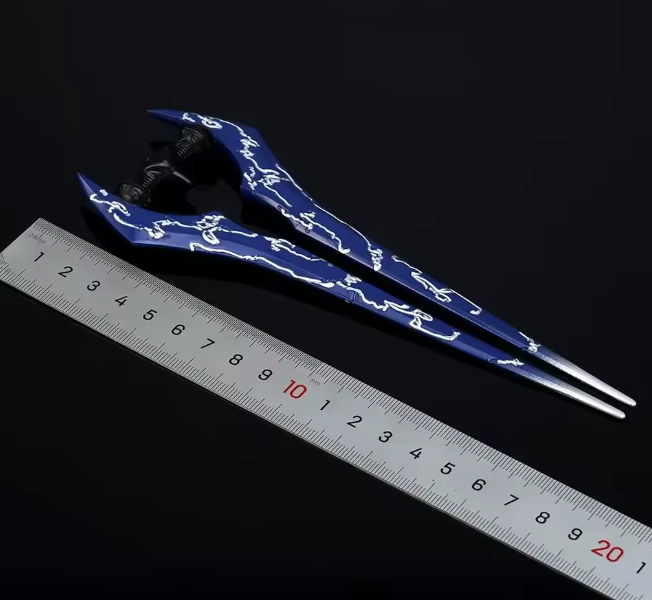 Futuristic Twin Plasma Blade Mini Blade Keychain