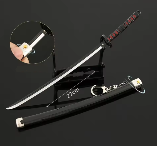 Tanjiro 3 Nichirin Inspired Mini Katana Keychain