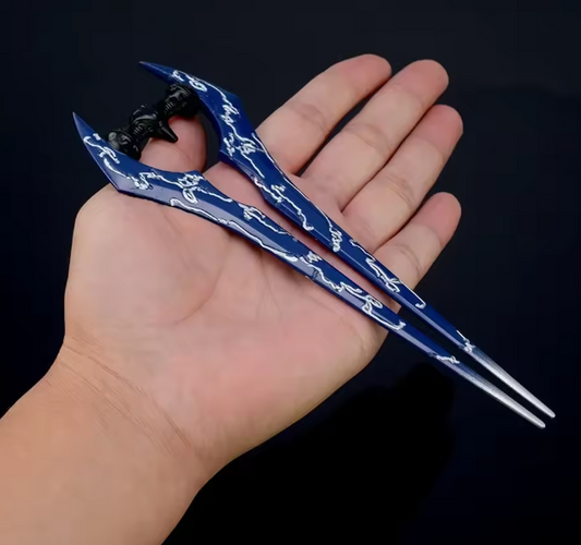 Futuristic Twin Plasma Blade Mini Blade Keychain
